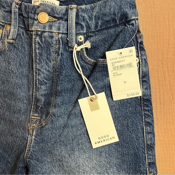 NWT Good American Good Classic Blue 940 High Rise Skinny Jean, size 00 - Picture 9 of 15